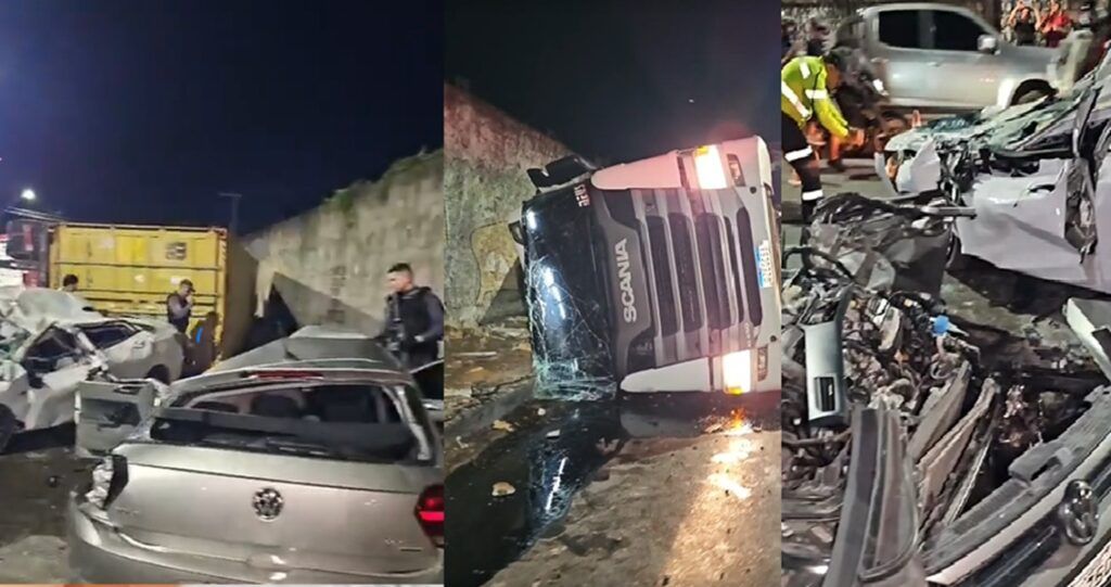 Acidente - carreta - carros